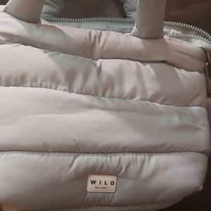 Wilo Women's Stylish Light Gray Puffer Tote